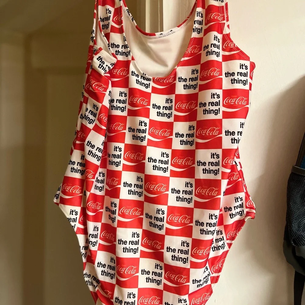 Coca-Cola Red and White Swimsuit - Picture 1 of 5